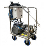 Bâti mobile en acier inoxydable 230 volt à courroie 3000psi 4gpm reconditionné