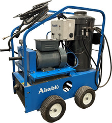 2500psi 3gpm Eau chaude électrique à courroie brûleur diesel avec roues fixe