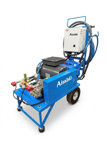 4000psi 4GPM 10hp Bâti mobile en acier 230 volt à courroie