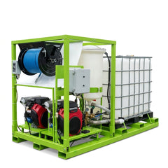 Unité de lavage 250Gal bruleur diesel 2X 24HP Honda D/élect.