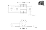 Collet à tuyau 11/16"i.d. anti-vibration acier inoxydable