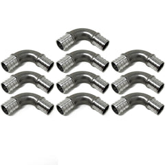 Coude en acier inoxydable PEX 1/2" (LOT DE 10X)