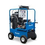 Eau chaude électrique à courroie brûleur diesel avec roues fixe