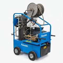 3000psi 4.0gpm Eau chaude électrique à courroie brûleur diesel avec roues fixe
