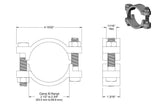 Collet à tuyau double boulon 2 1/2" À 2 3/4" - Airablo