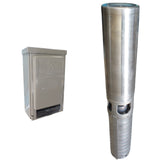 Vertical releaser with pump in stainless steel horizontal and manifold 6"