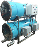 Double horizontal releaser pump in stainless steel tank and manifold 14"i.d.